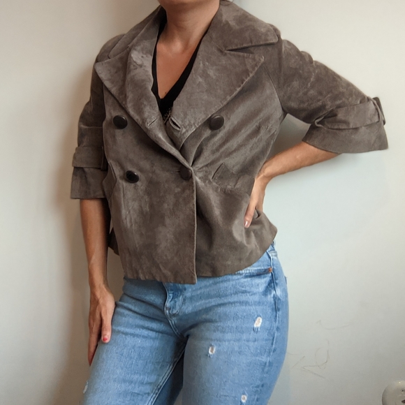 Vintage June Leather + Silk Jacket - Picture 3 of 16